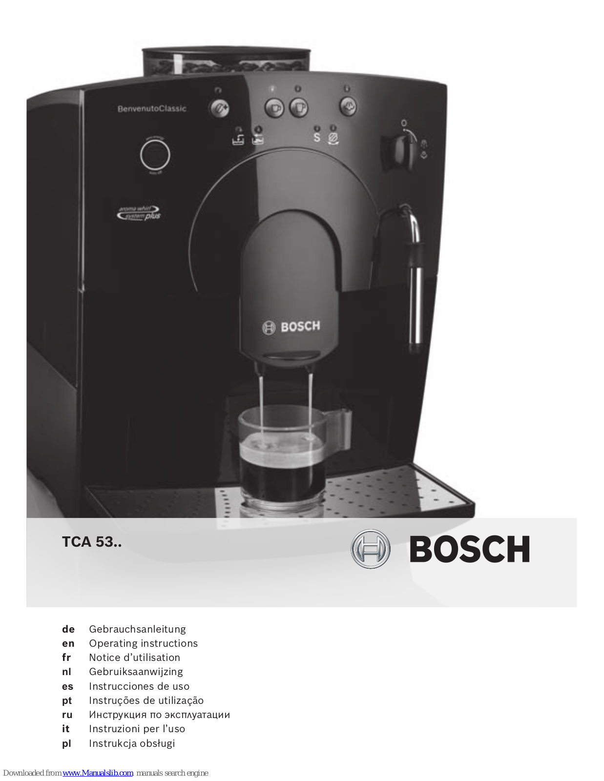 Bosch TCA 53 Operating Instructions Manual