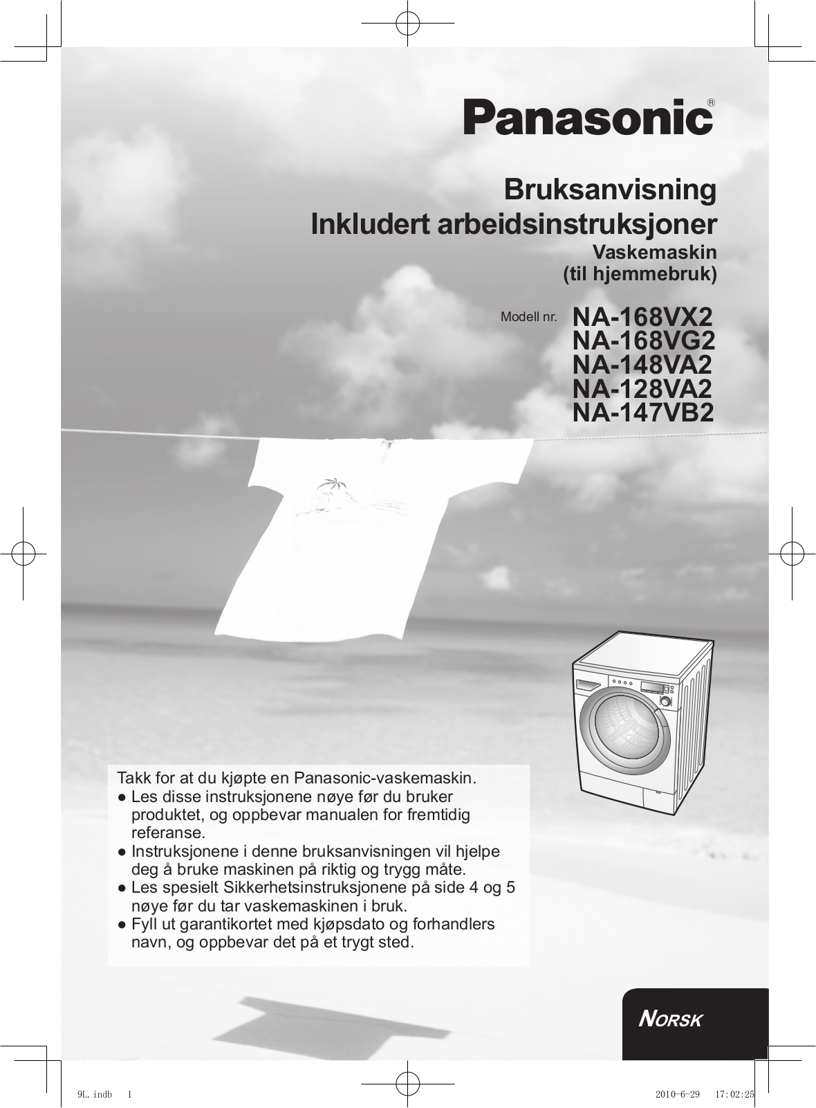 PANASONIC NA168VX2, NA168VG2, NA148VA2, NA147VB2, NA128VA2 User Manual