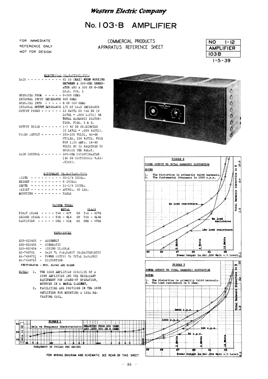 Western Electric 103-B Schematic