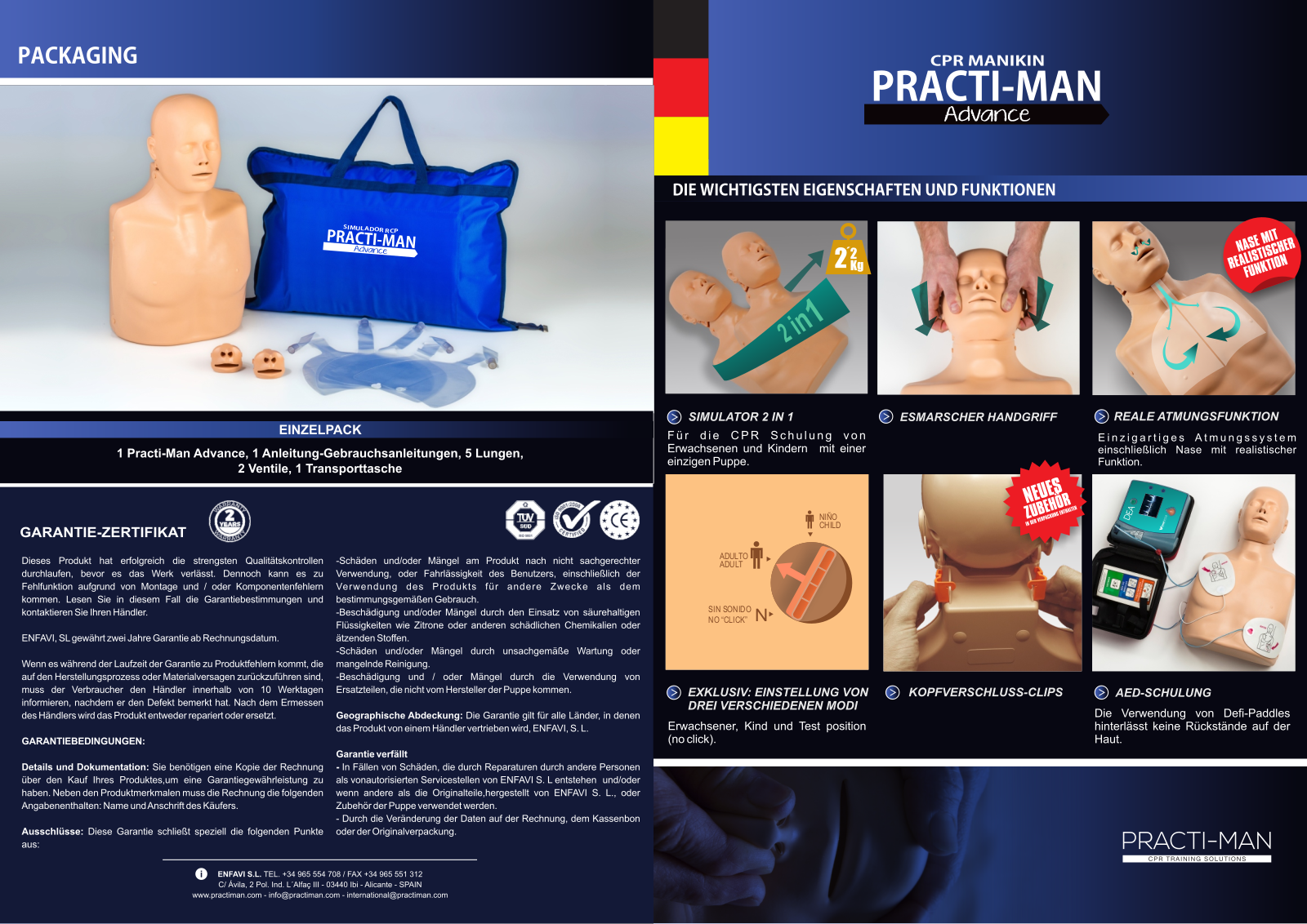 Gima PRACTI-MAN ADVANCE CPR MANIKIN User guide