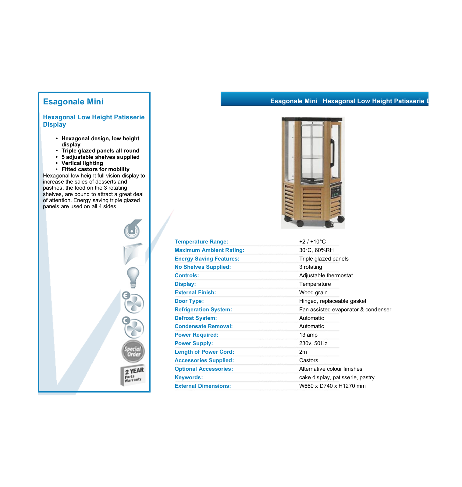 Valera ESAGONALE MINI DATASHEET