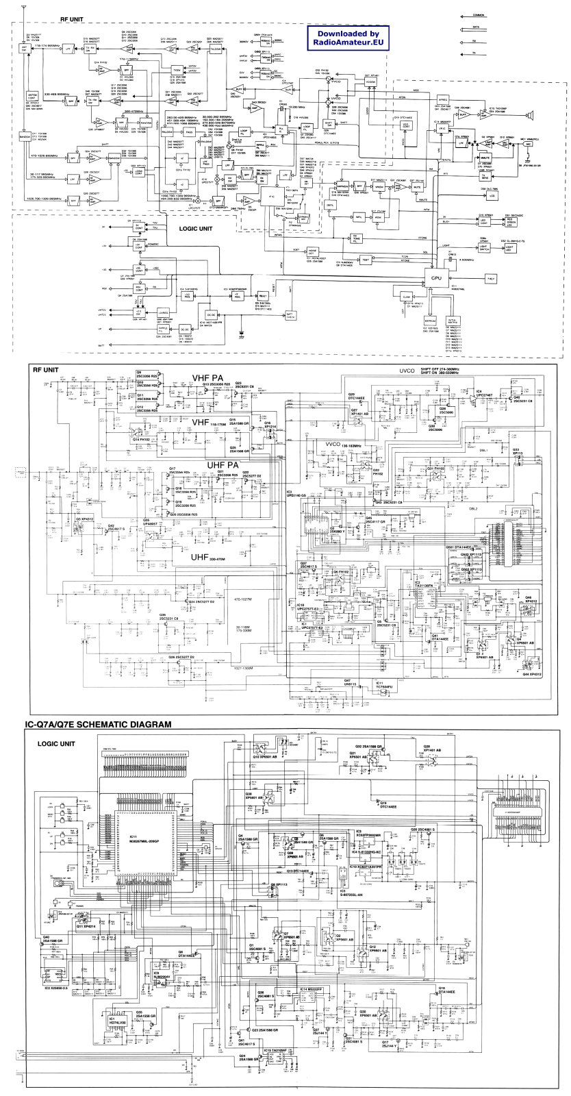 ICOM IC-Q7A, IC-Q7E Schematics