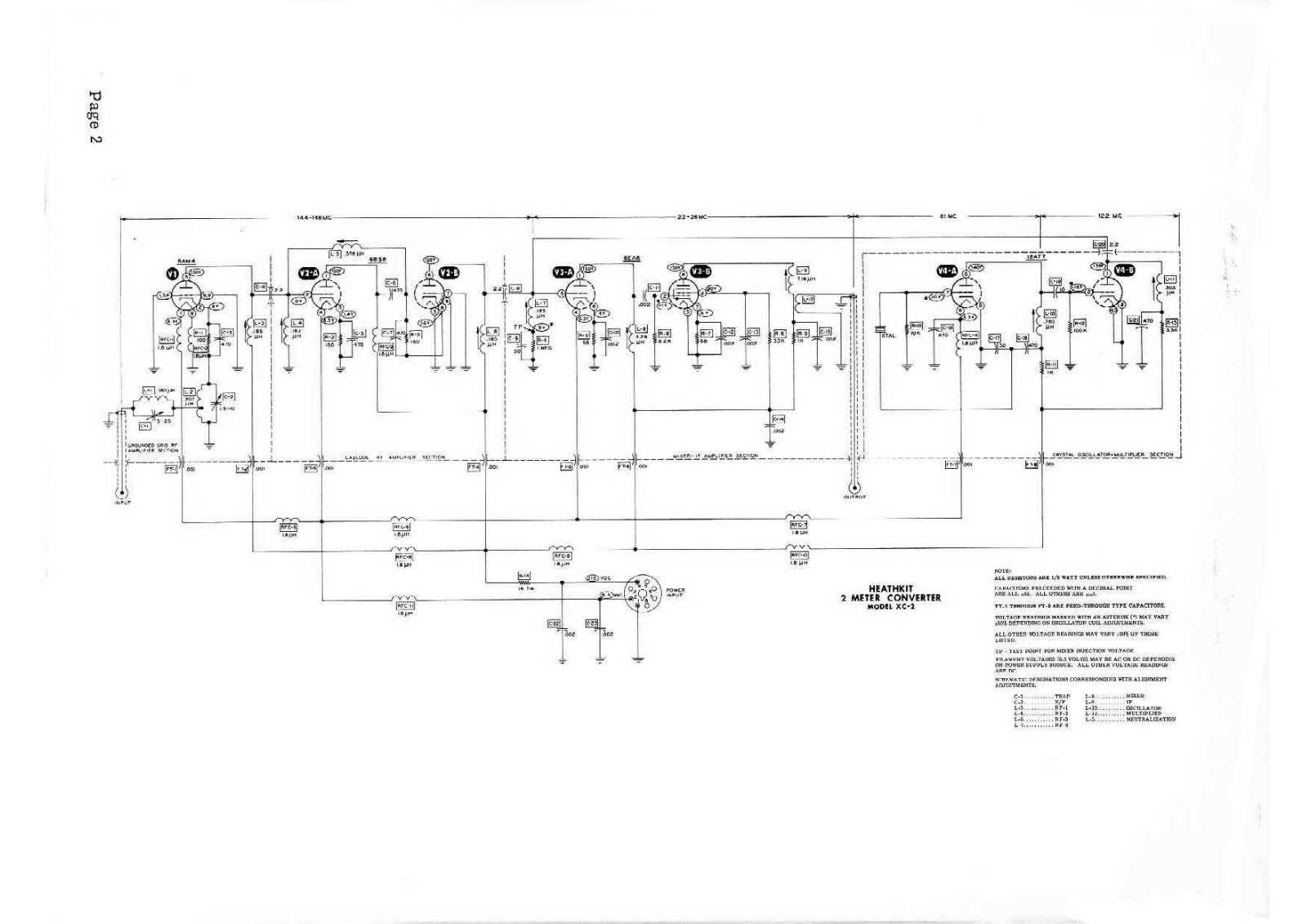 Heathkit xc2 schematic