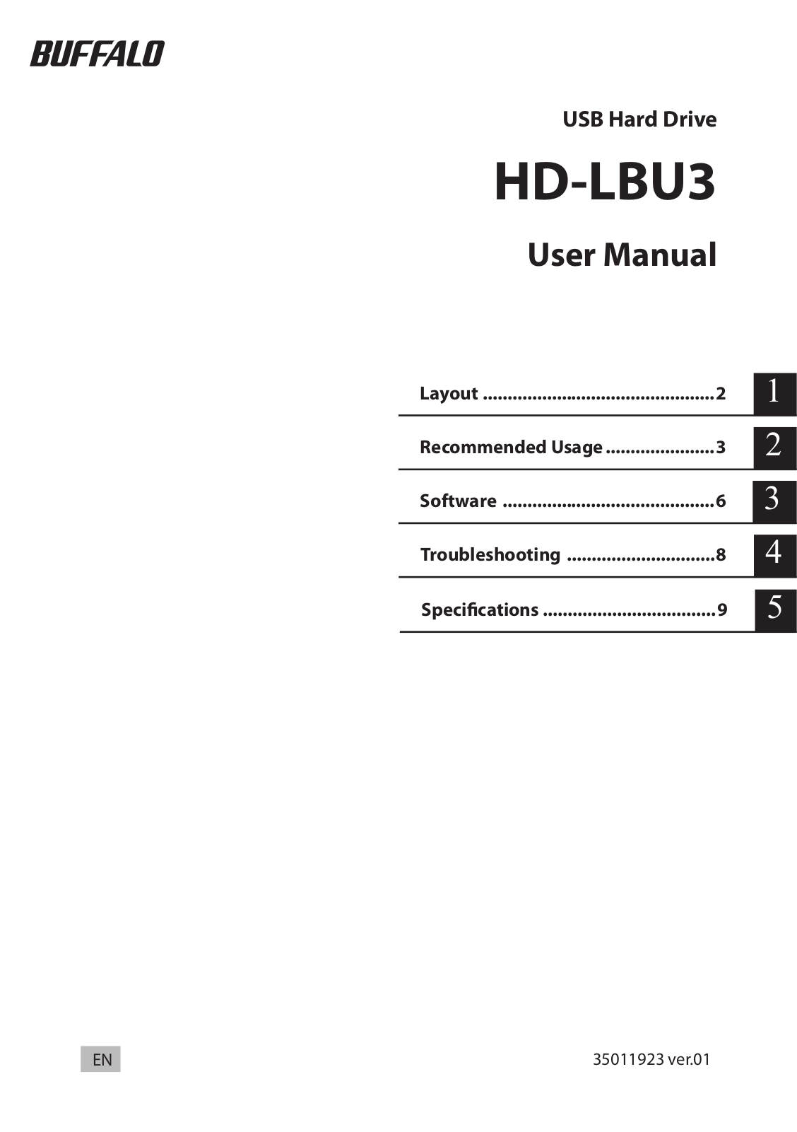 Buffalo HD-LBU3 User Manual