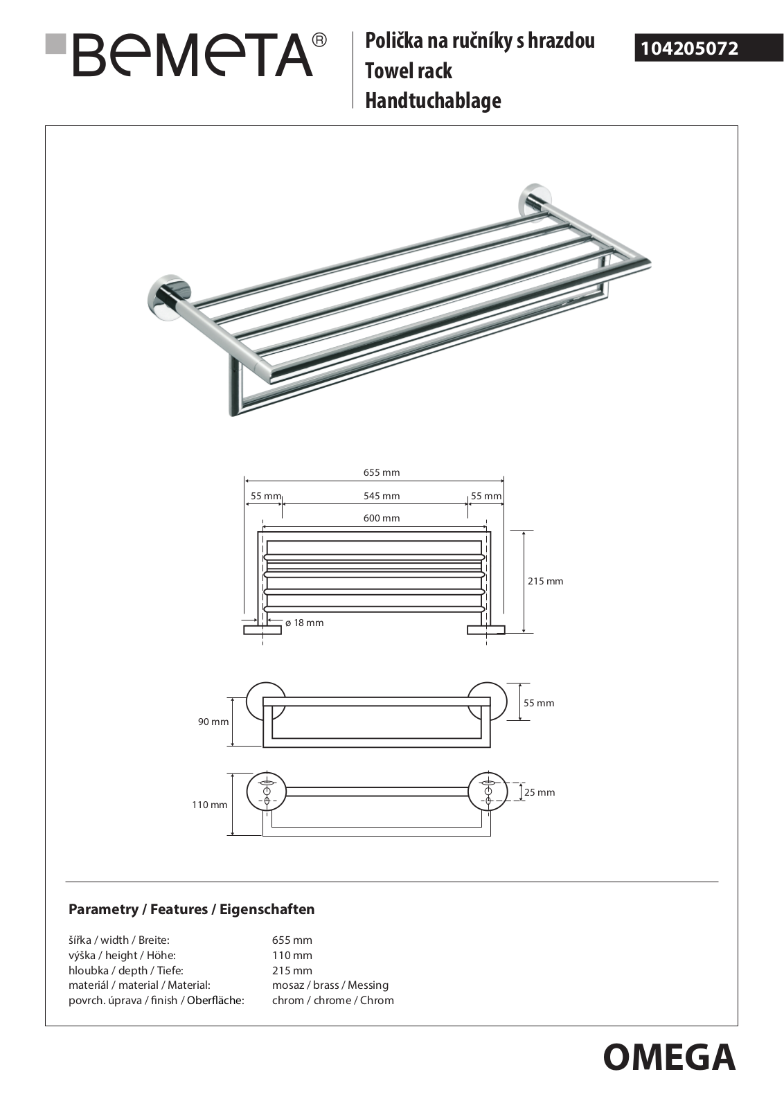 Bemeta Omega 104205072 User guide