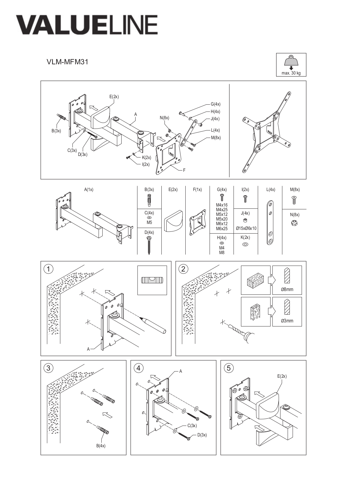 Valueline VLM-MFM31 User manual