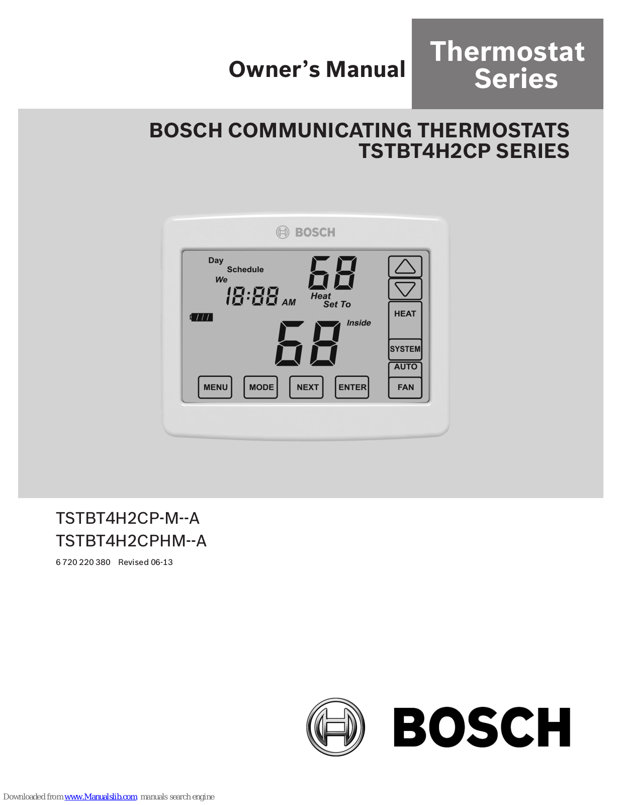 Bosch TSTBT4H2CP-M--A, TSTBT4H2CPHM--A Owner's Manual