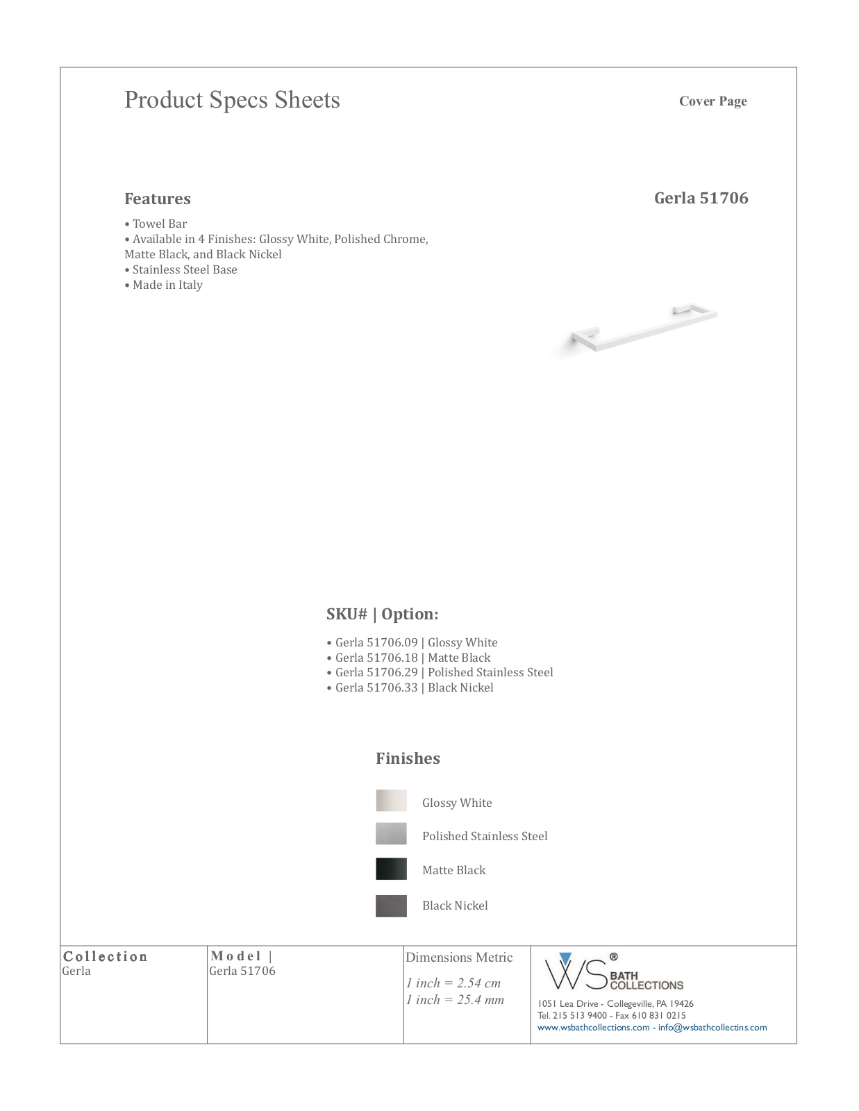 WS Bath Collections WSO3613 Specifications - ManualMachine.com