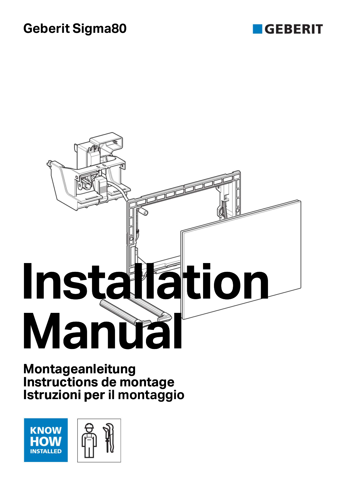 Geberit 116.090.SG.1, 116.090.SM.1 Installation Manual