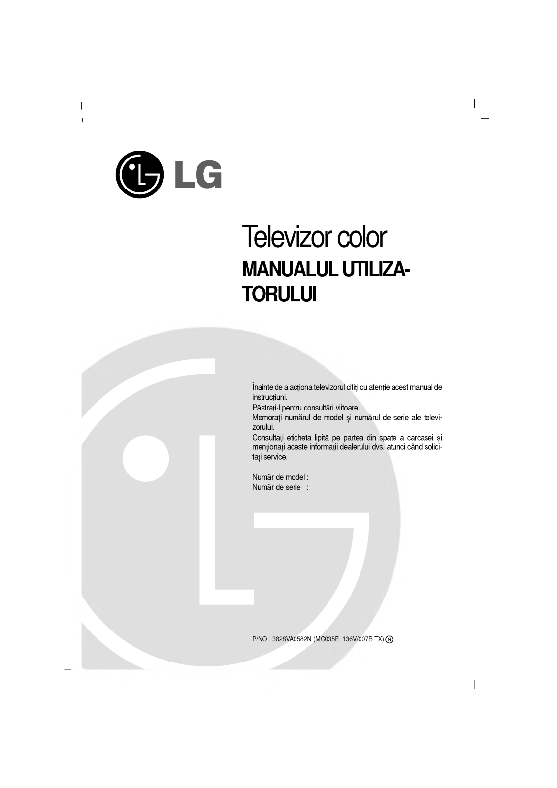 Lg 29FS2RNB Instructions Manual