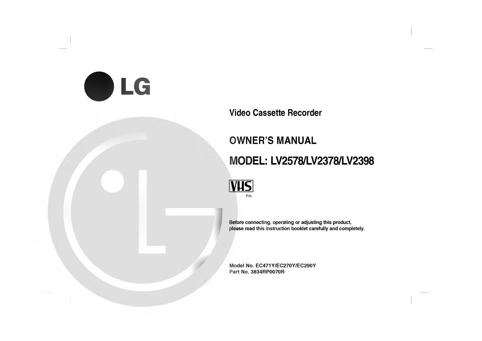 LG FC431Y User Guide
