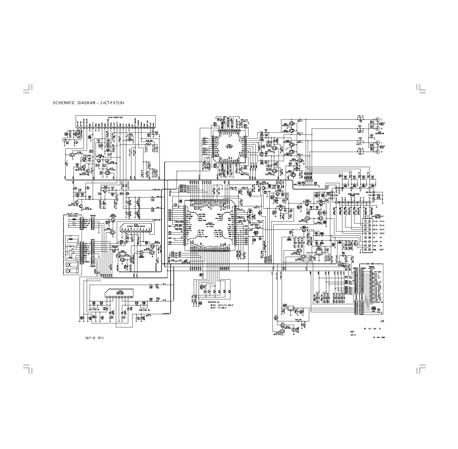 Aiwa CT FX 719, CT FX 720M, CT FX  929M Diagram