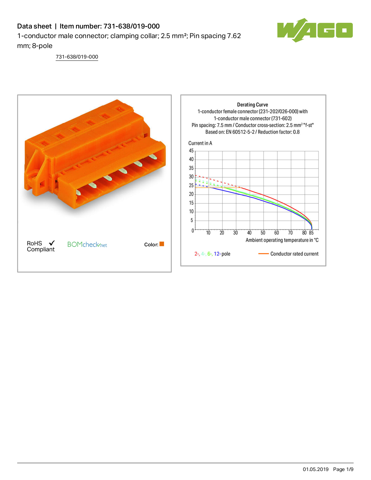 Wago 731-638/019-000 Data Sheet