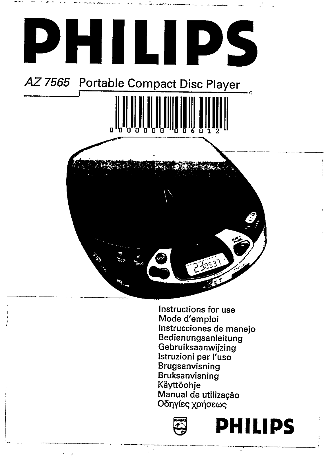 Philips AZ7565-05 User Manual