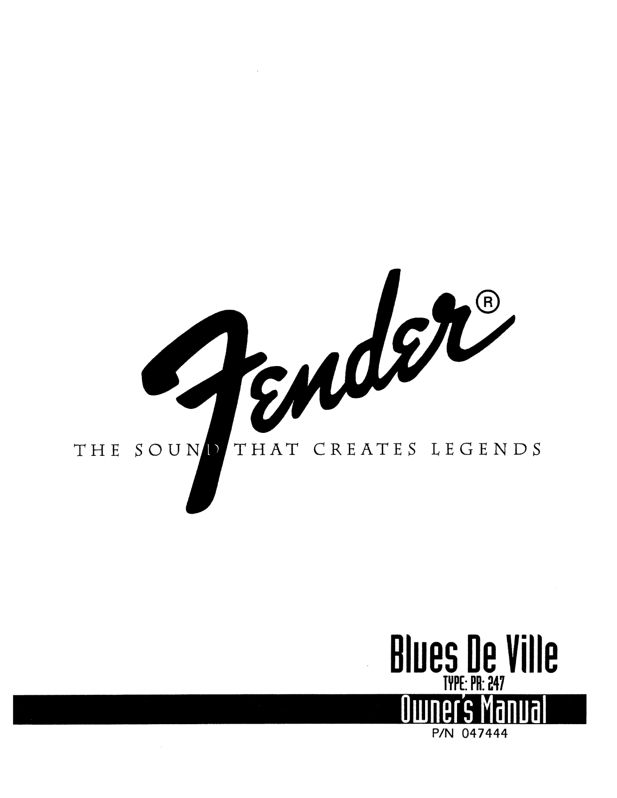 Fender PR247 User Manual