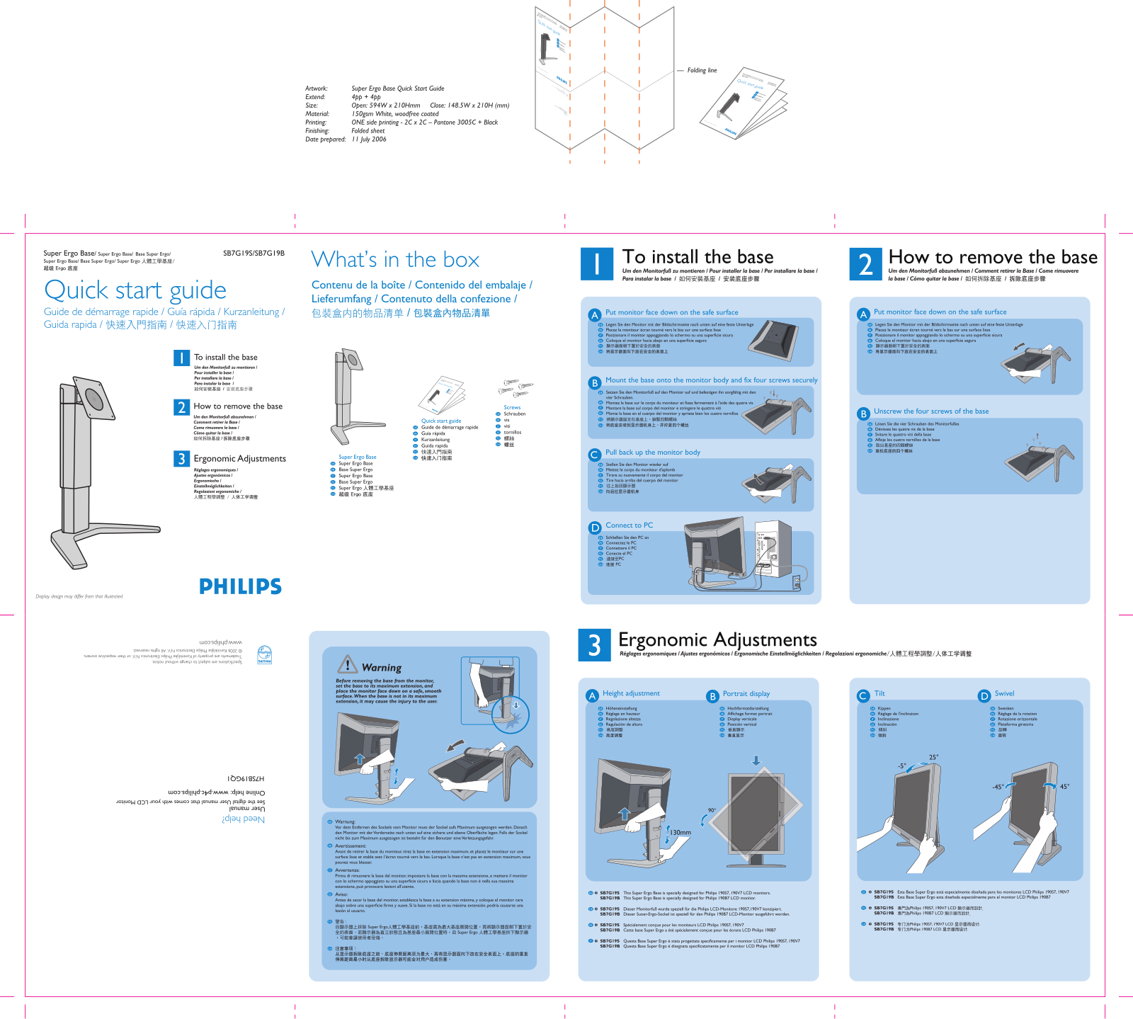 Philips SB7G19S, SB7G19B User Manual