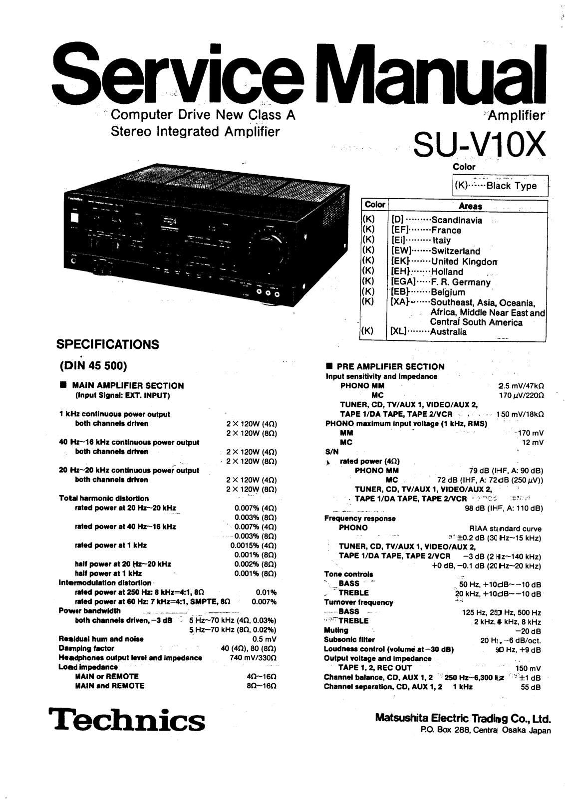 Technics SUV-10-X Service manual