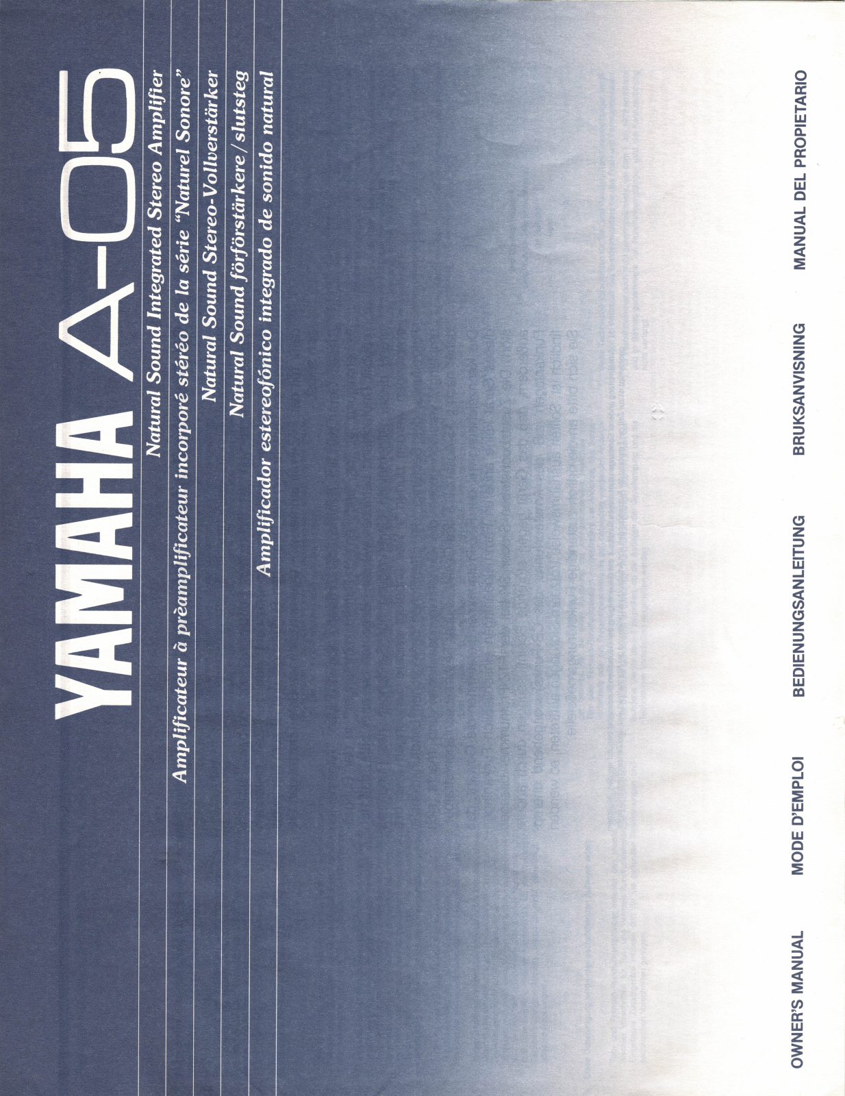 Yamaha A-05 Owner's Manual