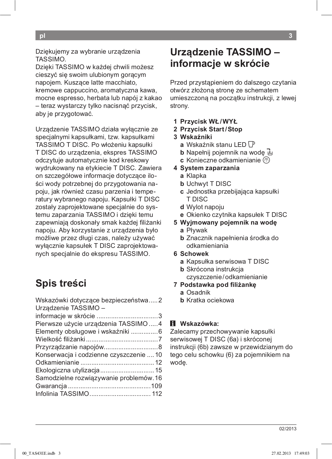 Bosch TAS4303EE User Manual