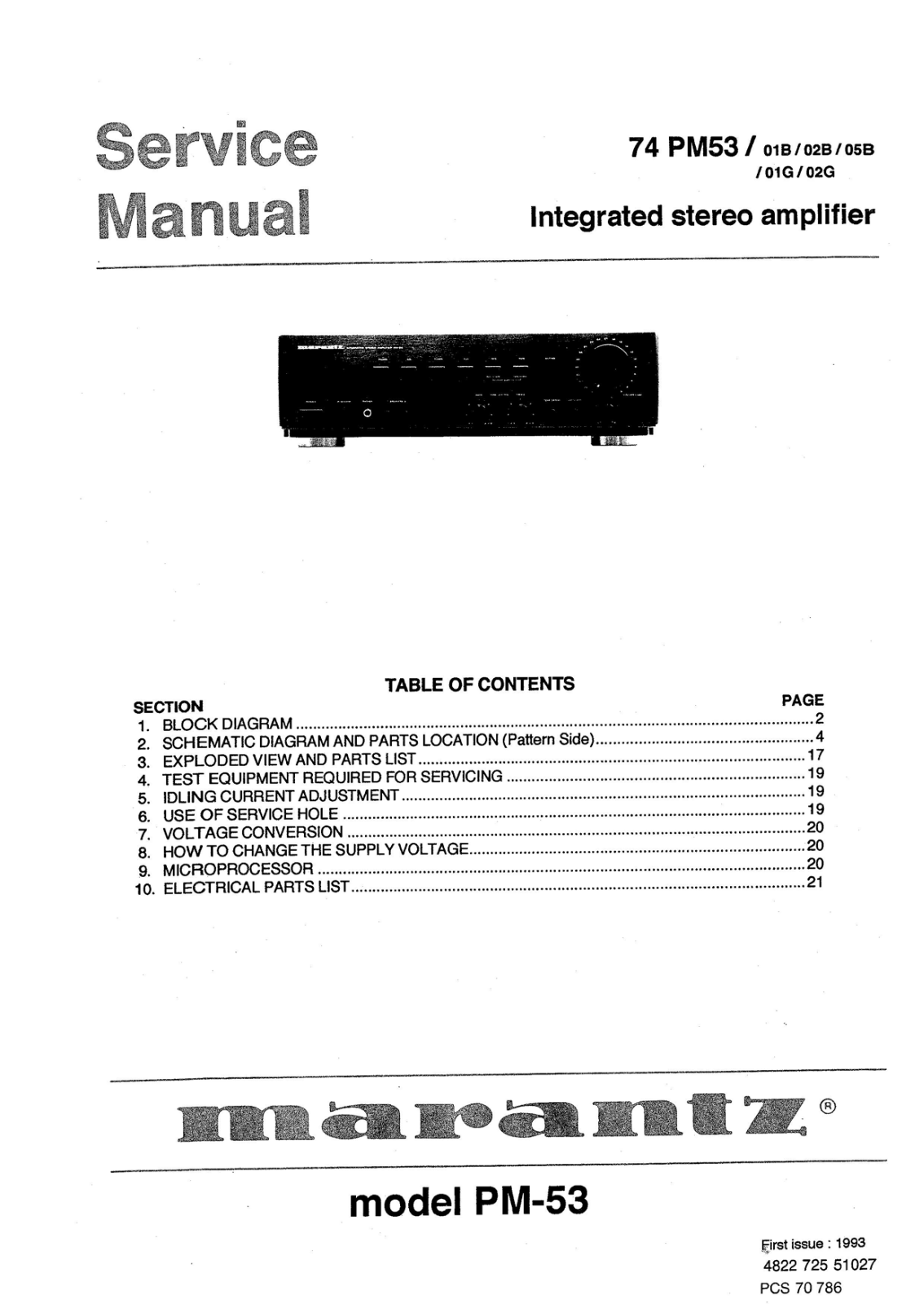 Marantz PM-53 Service Manual