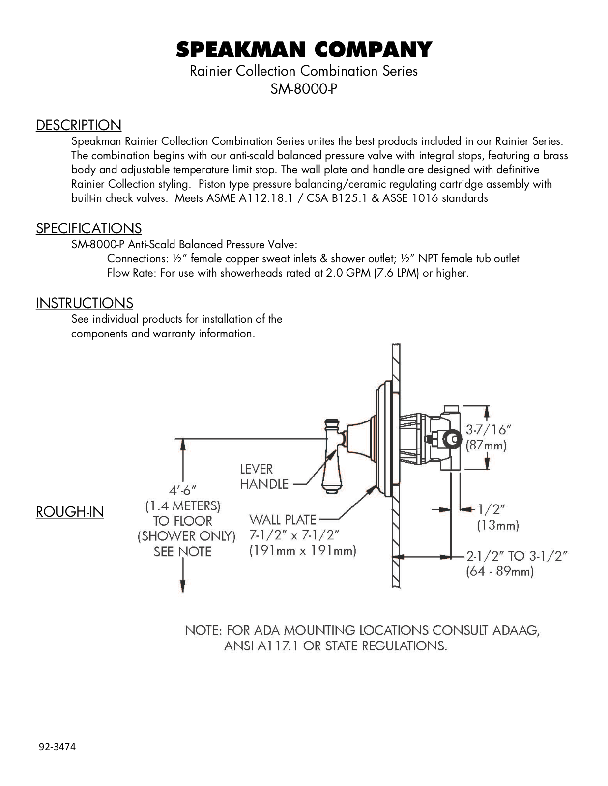 Speakman SPK2265 Installation & Assembly - ManualMachine.com