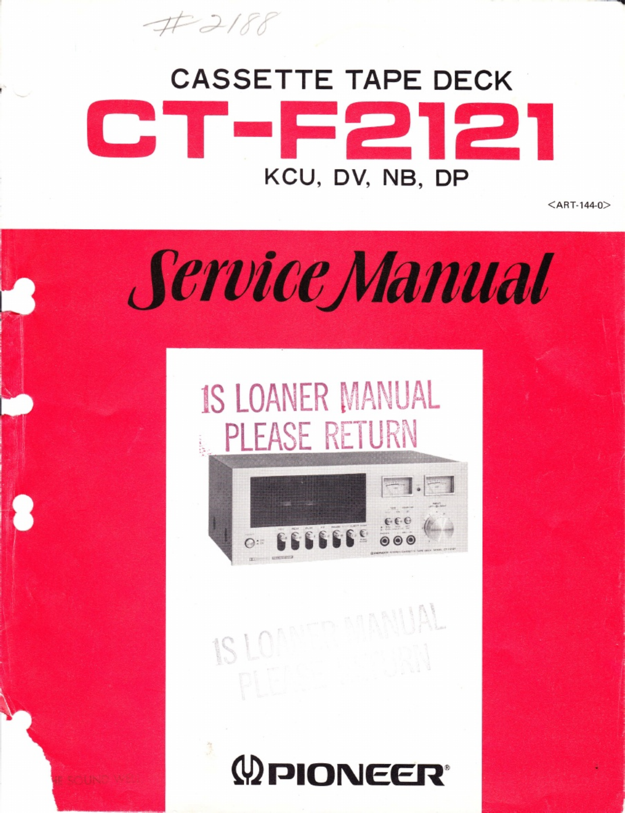 Pioneer CT-F2121 Service Manual