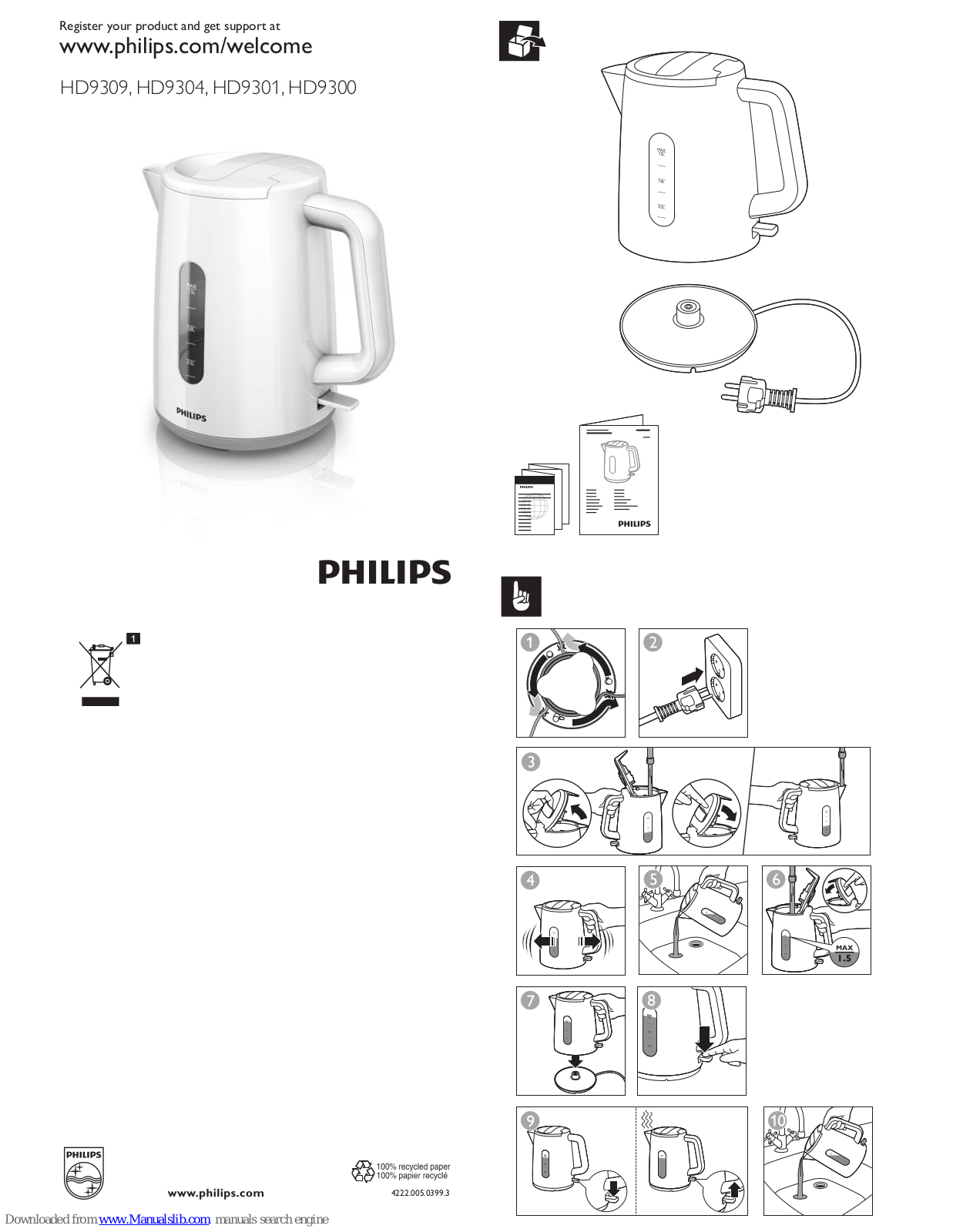 Philips HD9309, HD9300, HD9301, HD9304 User Manual