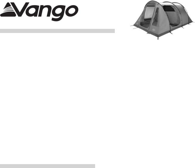 Vango Odyssey 500, Odyssey 800, Odyssey 600 User Manual