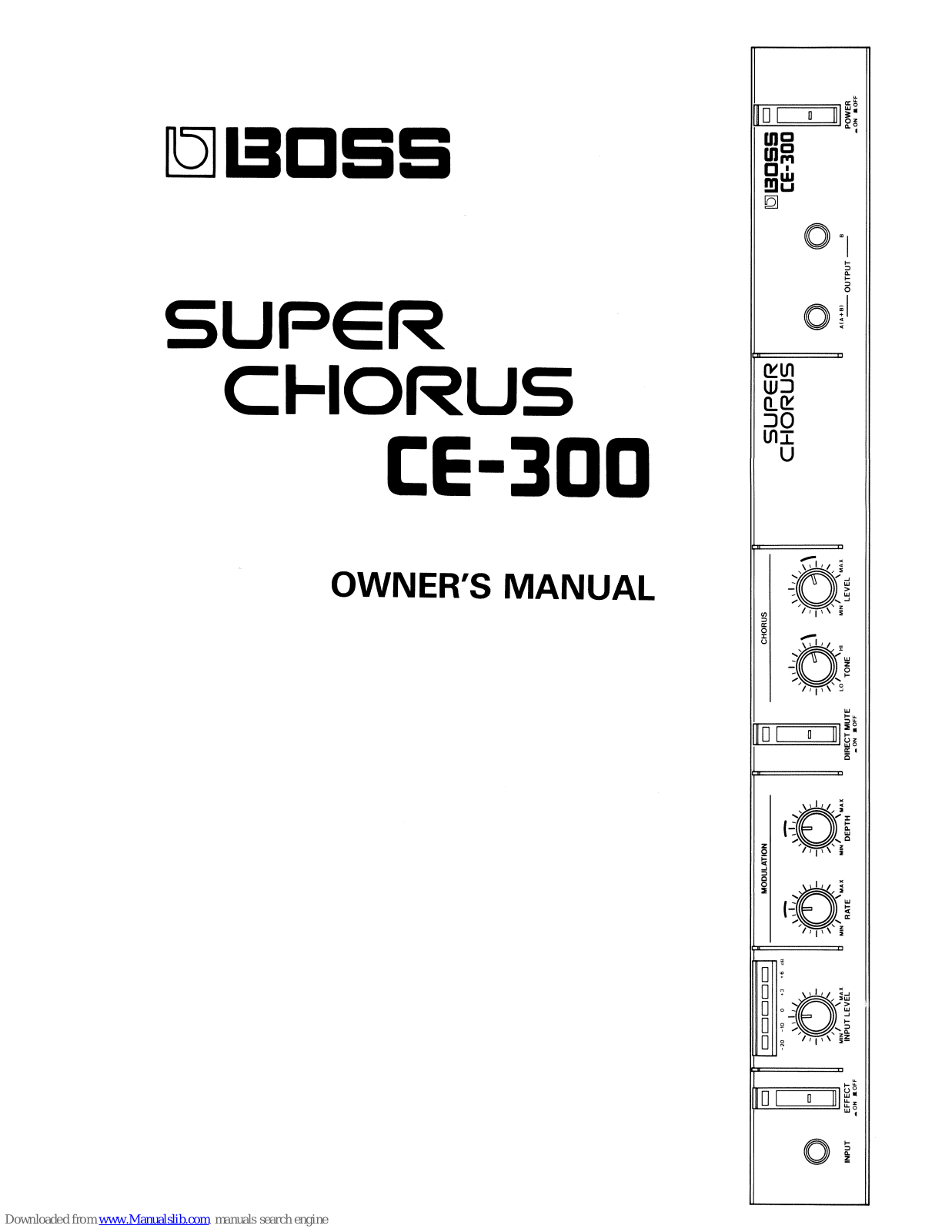 Boss Super Chorus CE-300 Owner's Manual