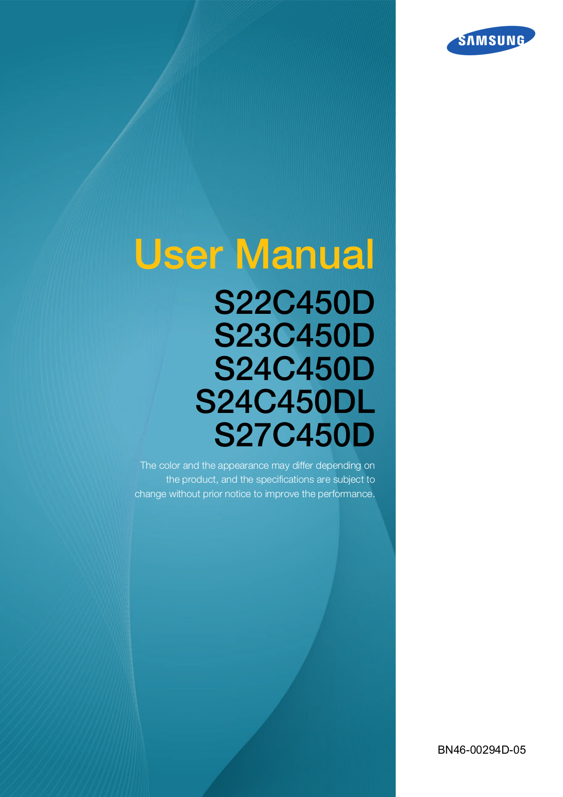 Samsung LS19C45KBRV-GO User Manual