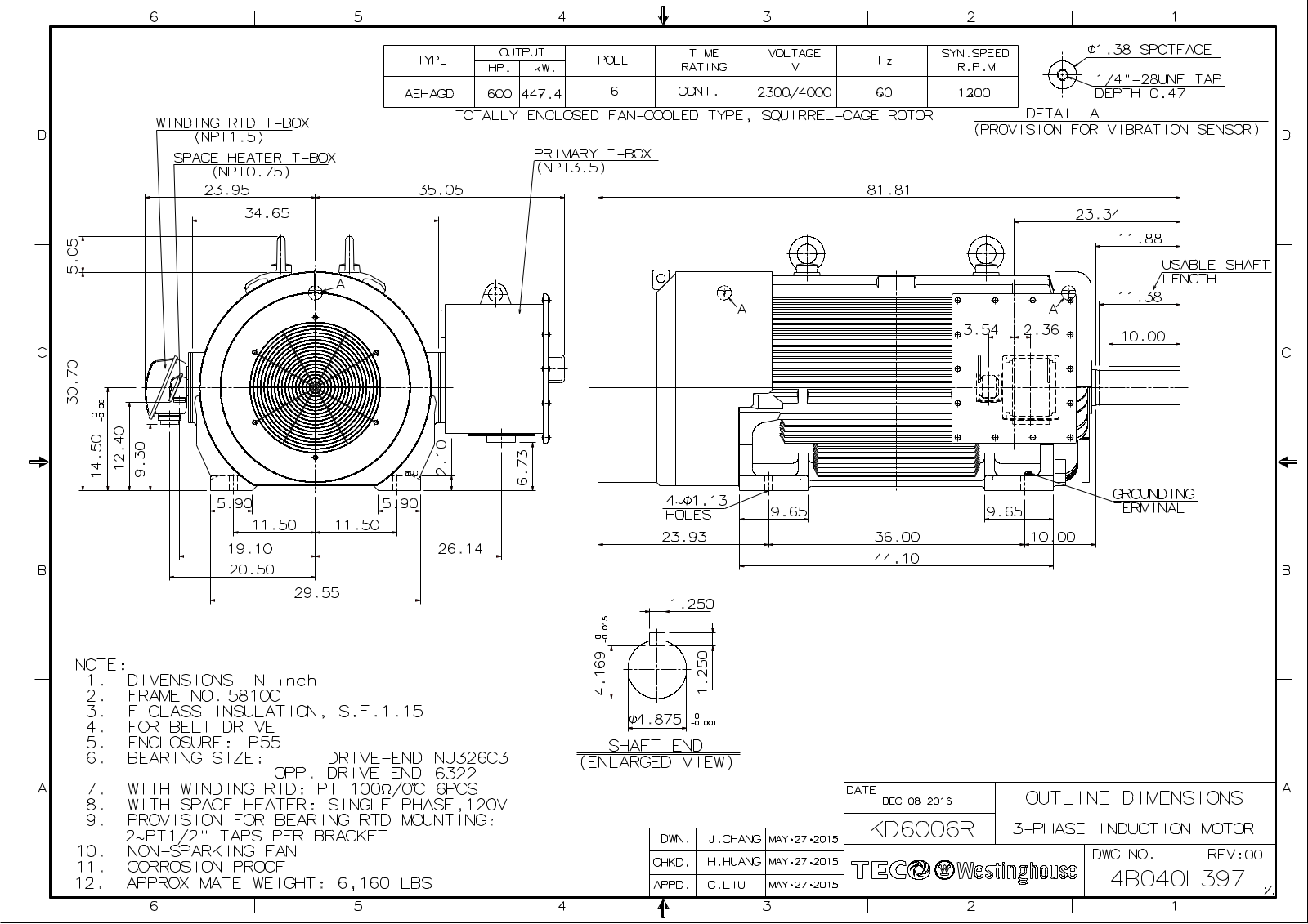 Teco KD6006R Reference Drawing