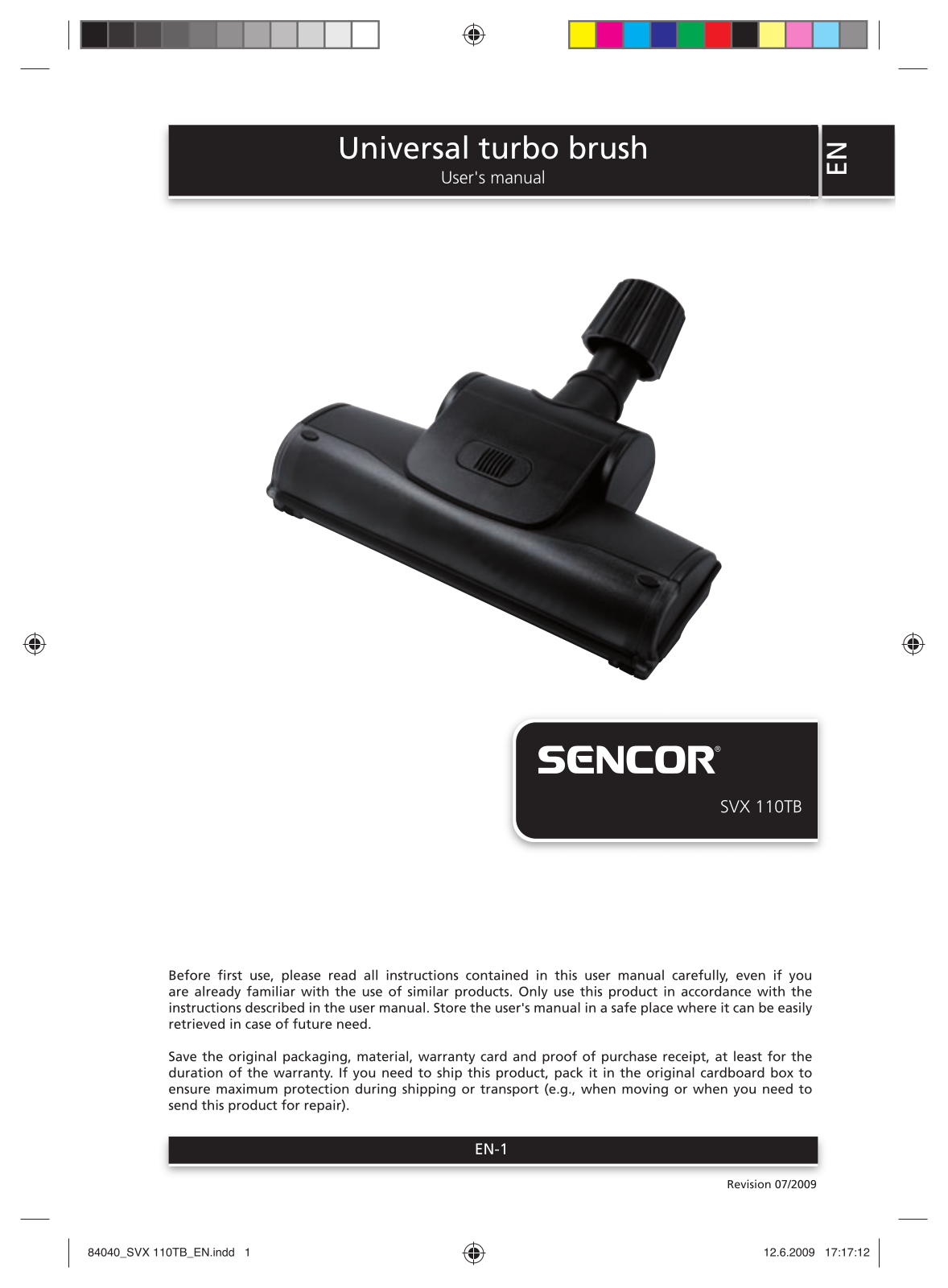 Sencor SVX 110TB User Manual