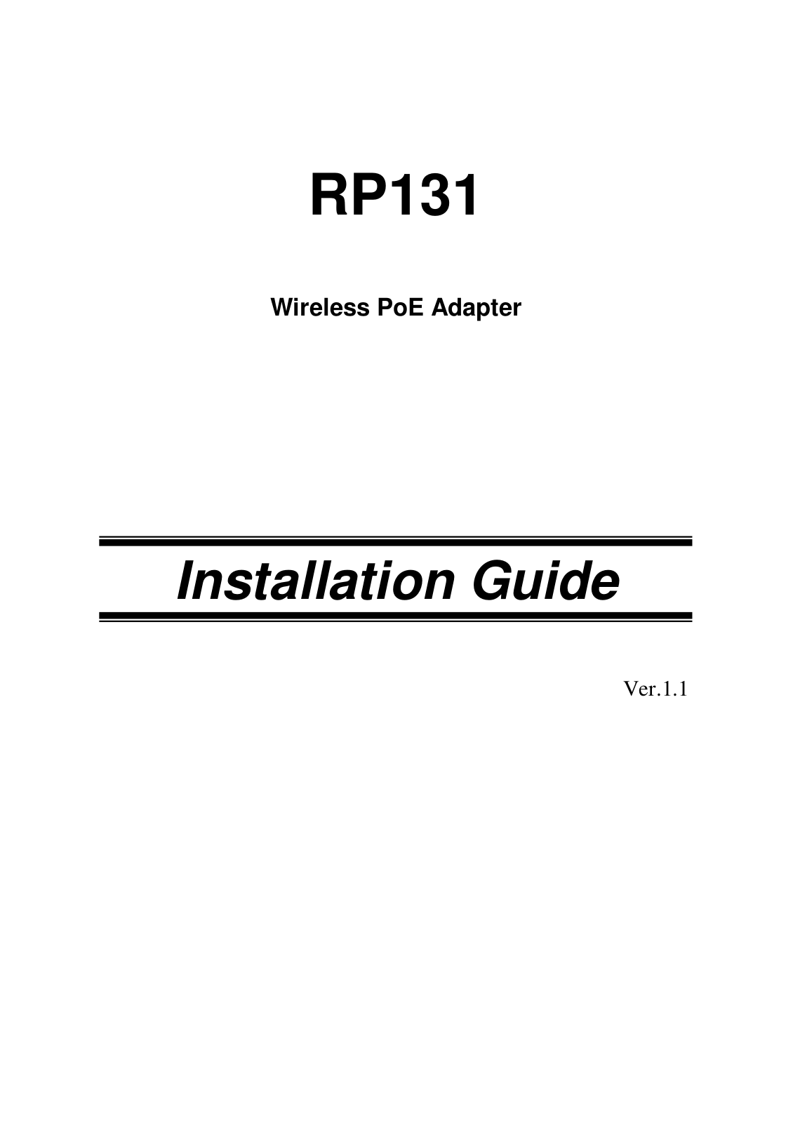 Sercomm RP131 User Manual