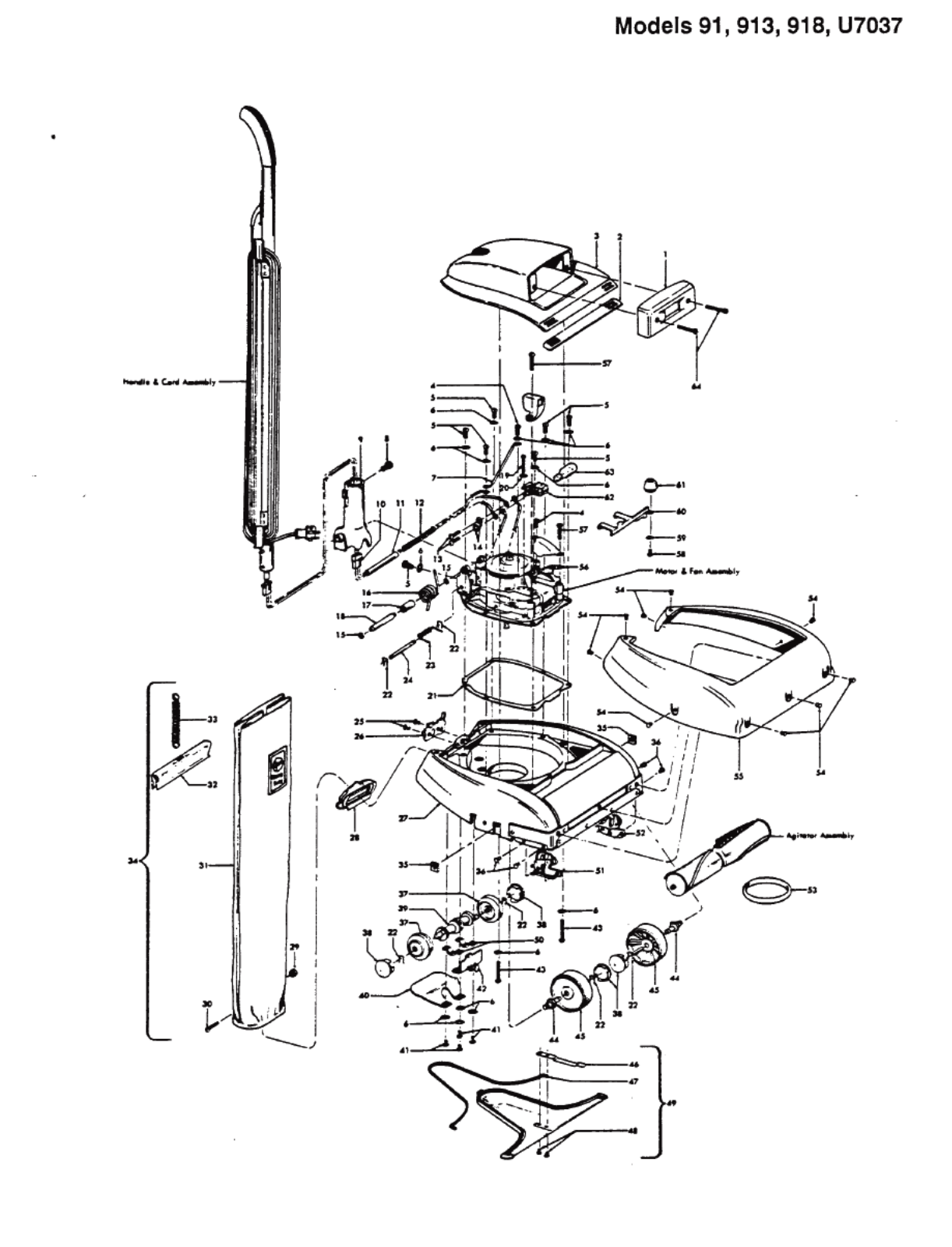 Hoover 918, 91, 913 Owner's Manual