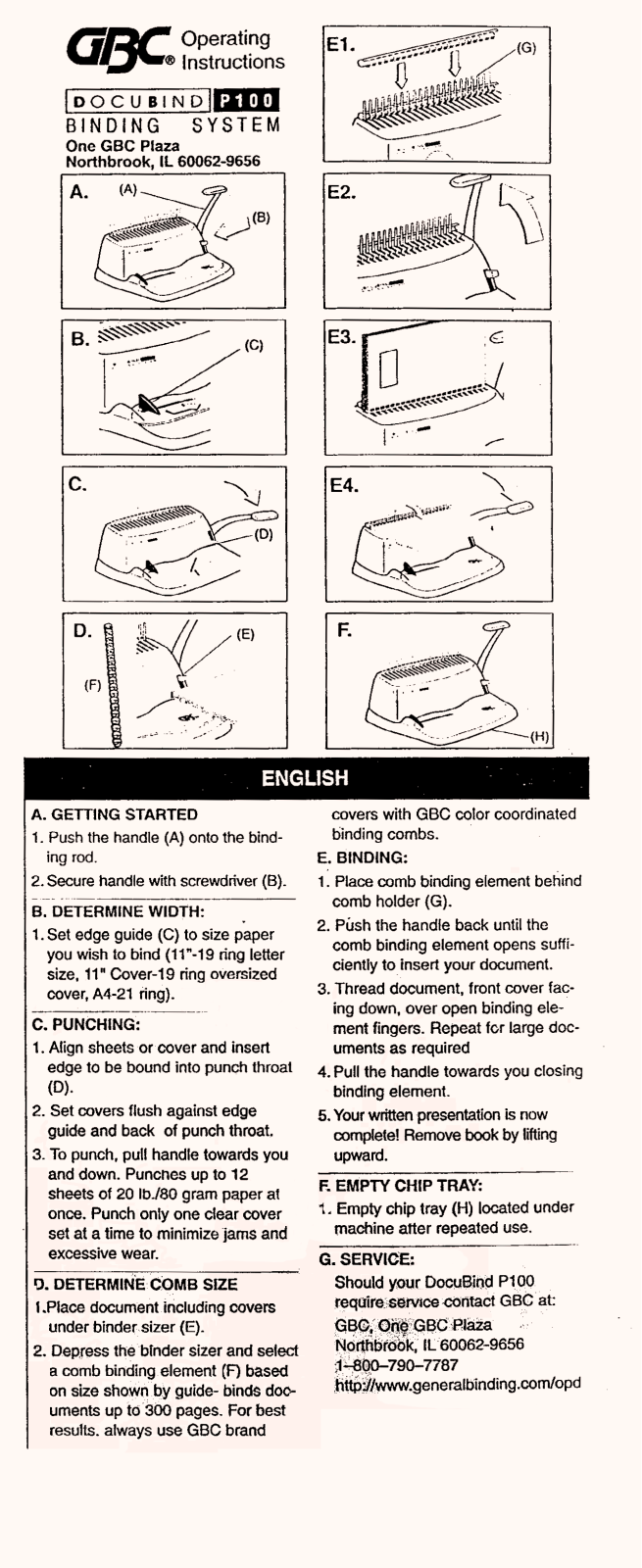 GBC P100 User Manual