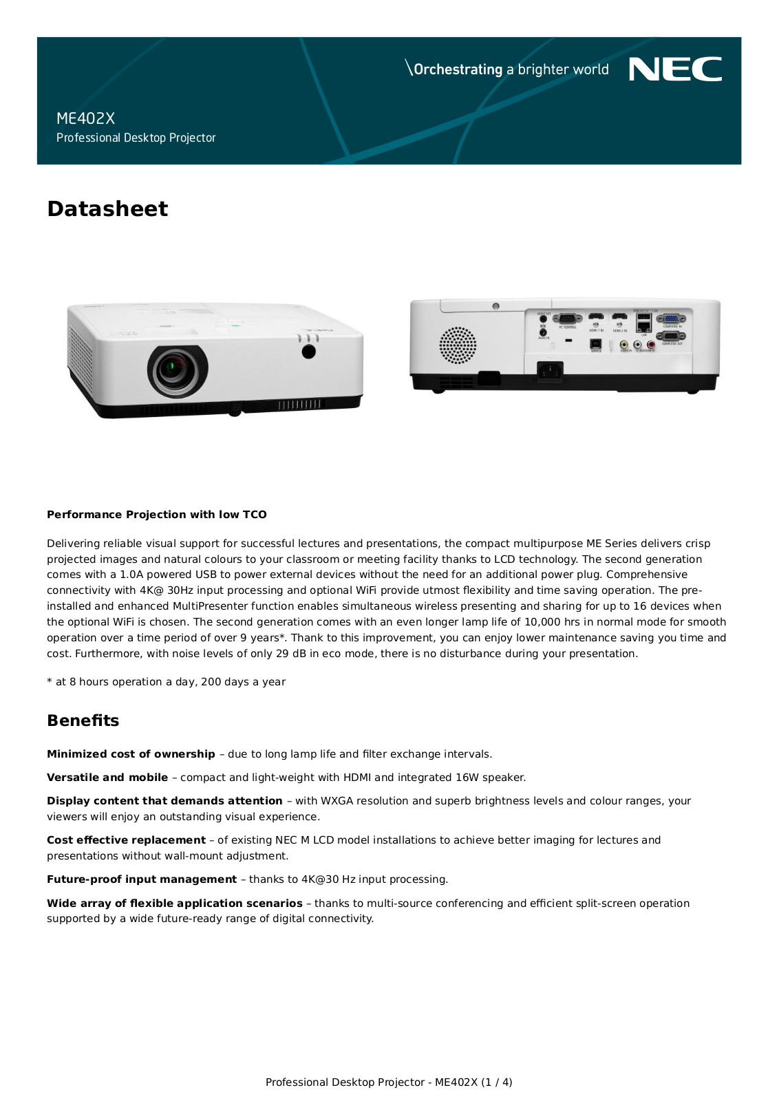 NEC ME402X Data sheet