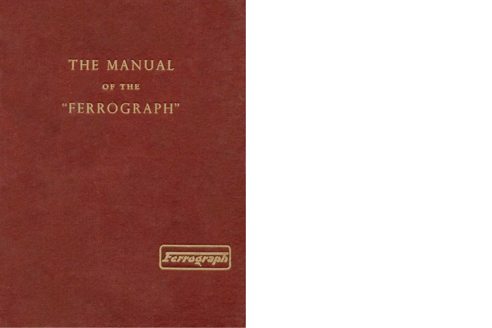 Ferrograph 2-A-NL, 2-A-NH, 2-A-N Owners Manual - ManualMachine.com