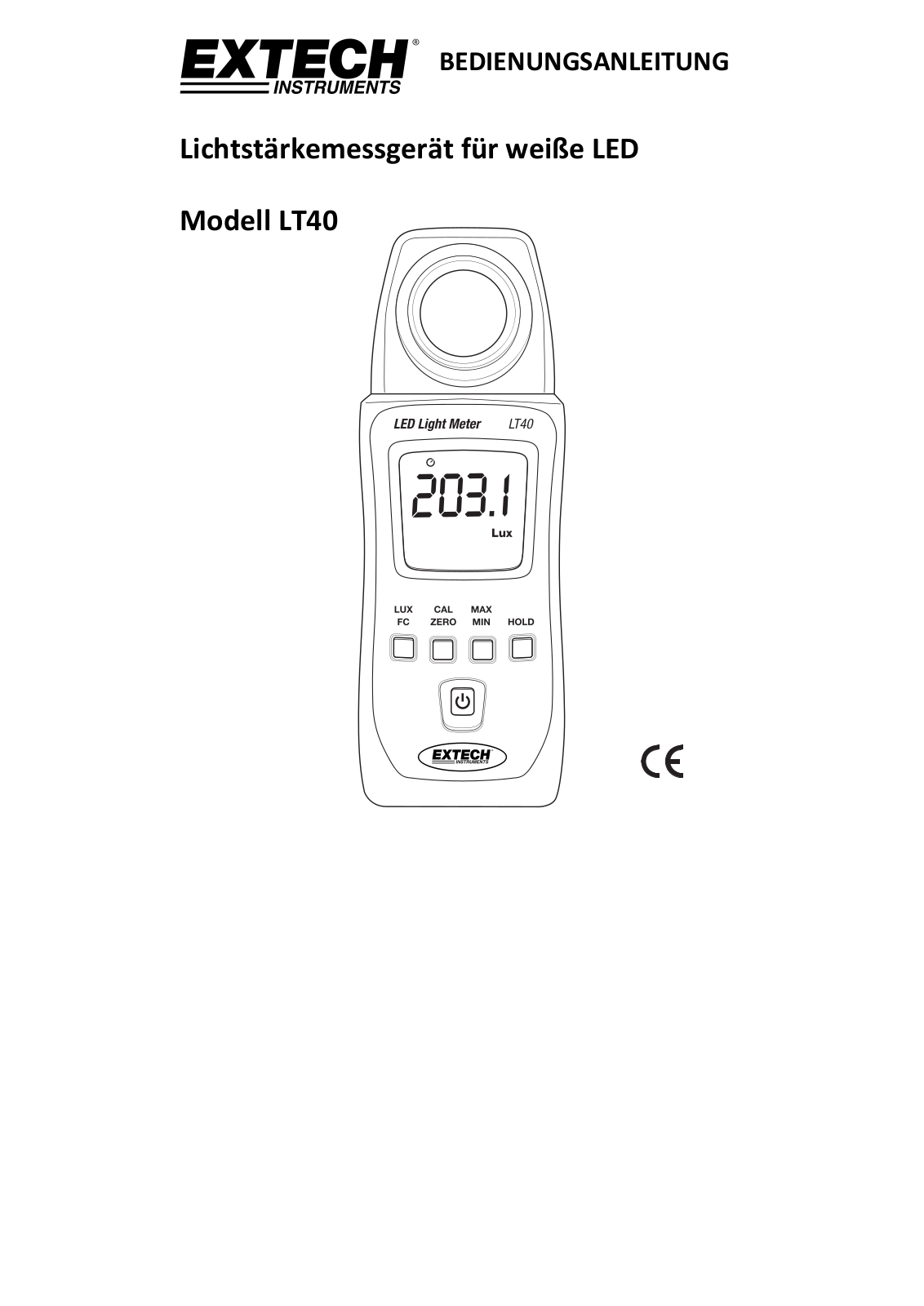 Extech LT40 User guide