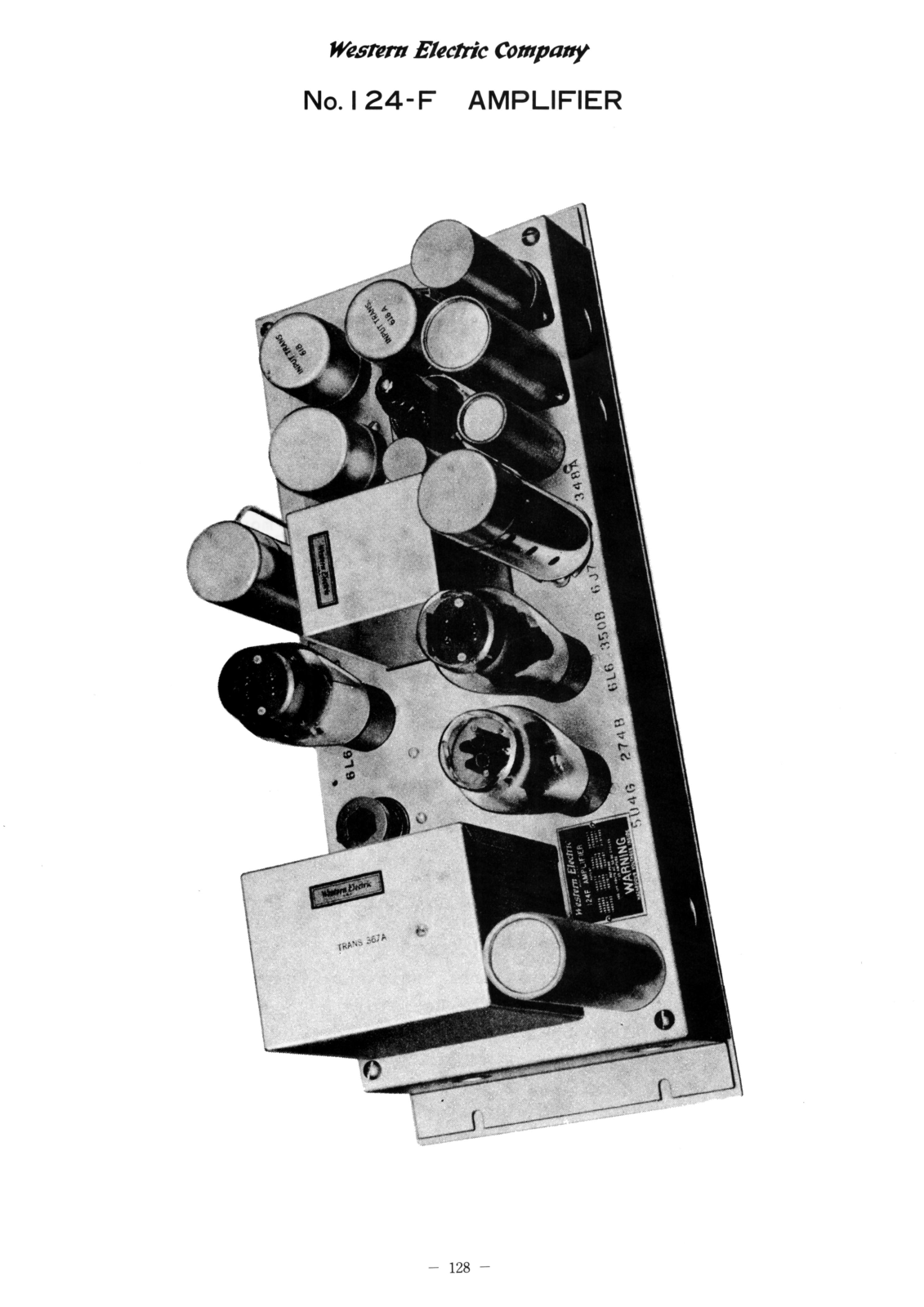 Western Electric 124-F Schematic