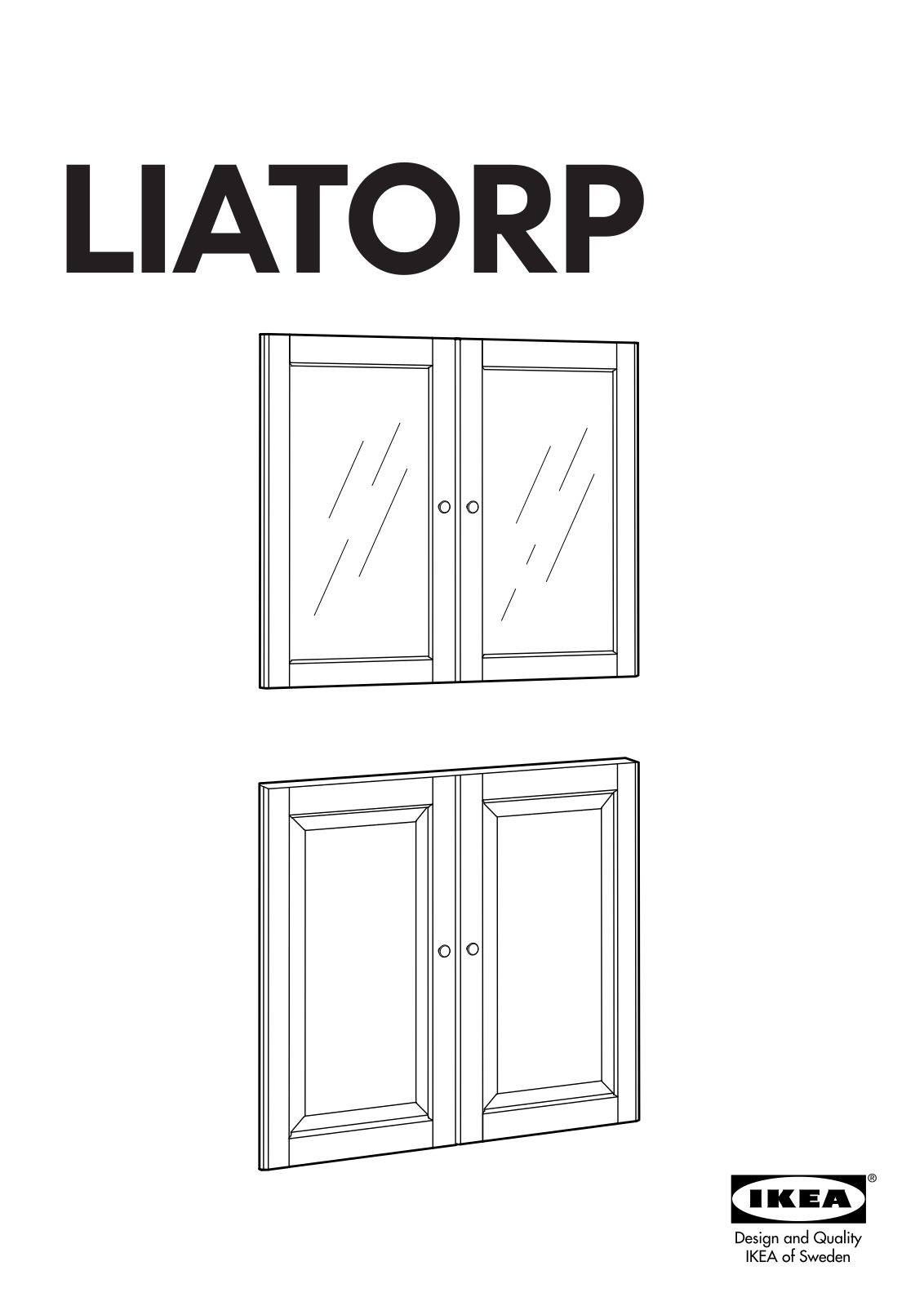 IKEA LIATORP DOOR 17 3/8X29 7/8