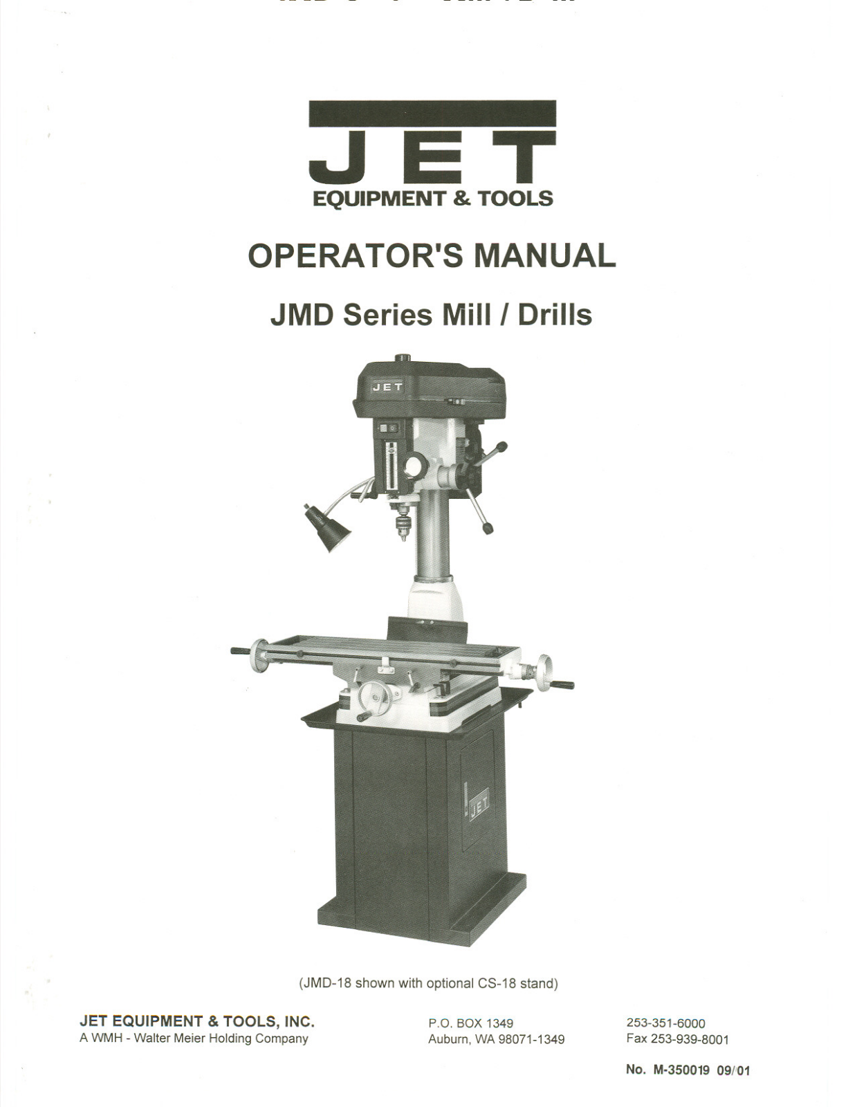 Jet JMD-18, JMD-18PFN, JMD-15 User Manual