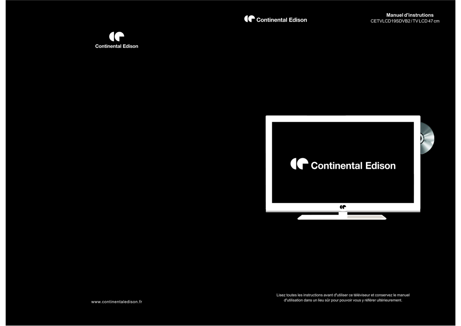 Continental edison CETVLCD19SDVB2 User Manual