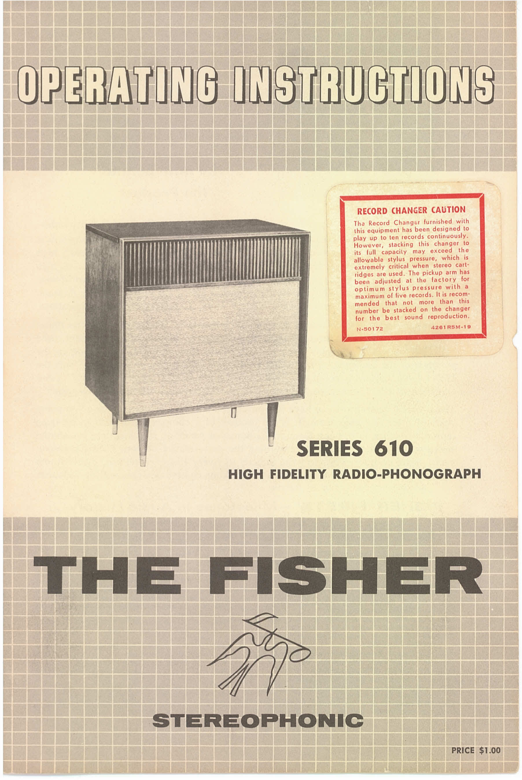 Fisher 1959-610 Owners Manual