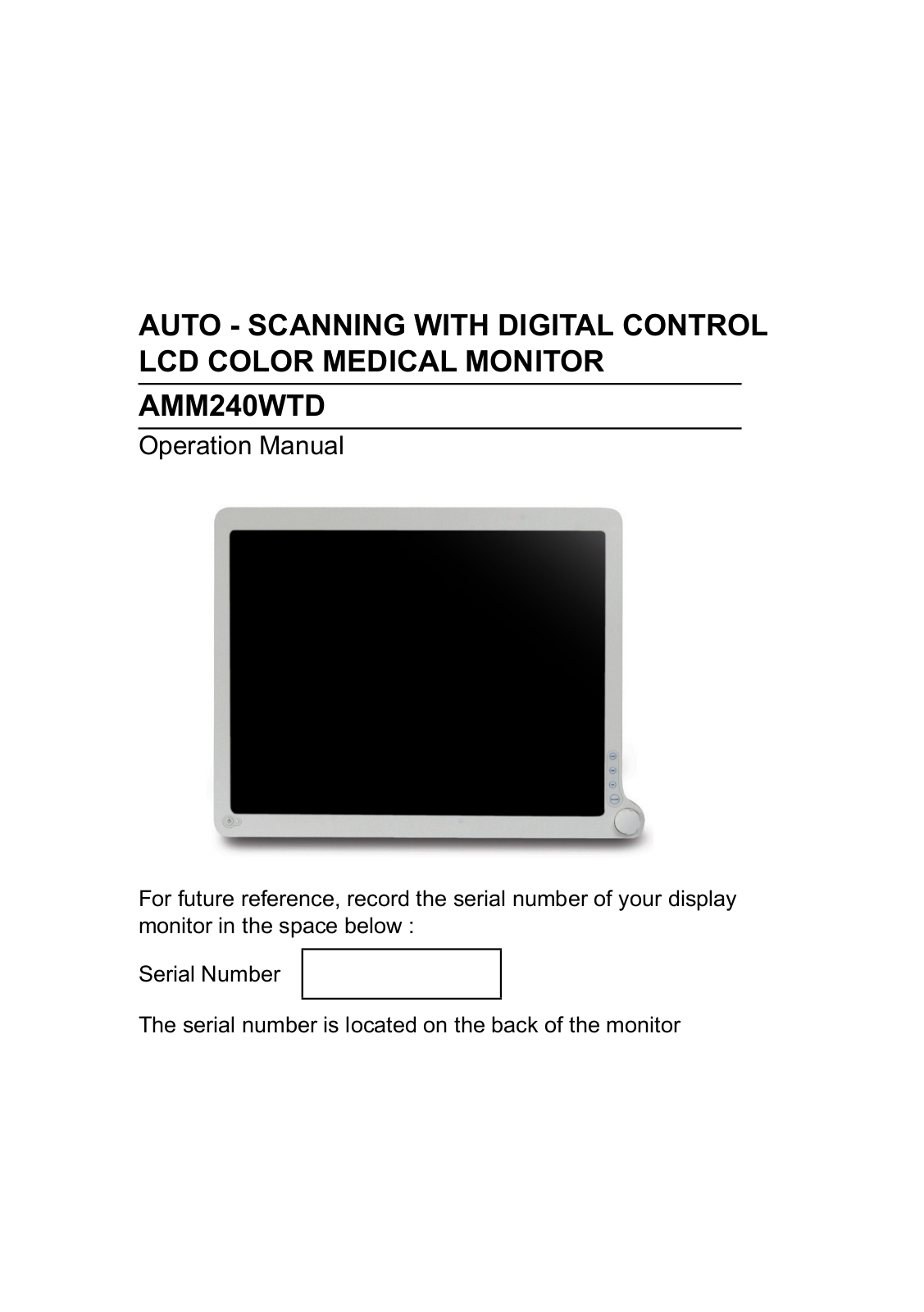 Advan AMM240WTD User Manual