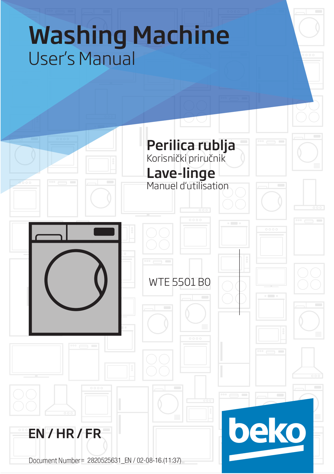 Beko WTE 5501 B0 User manual