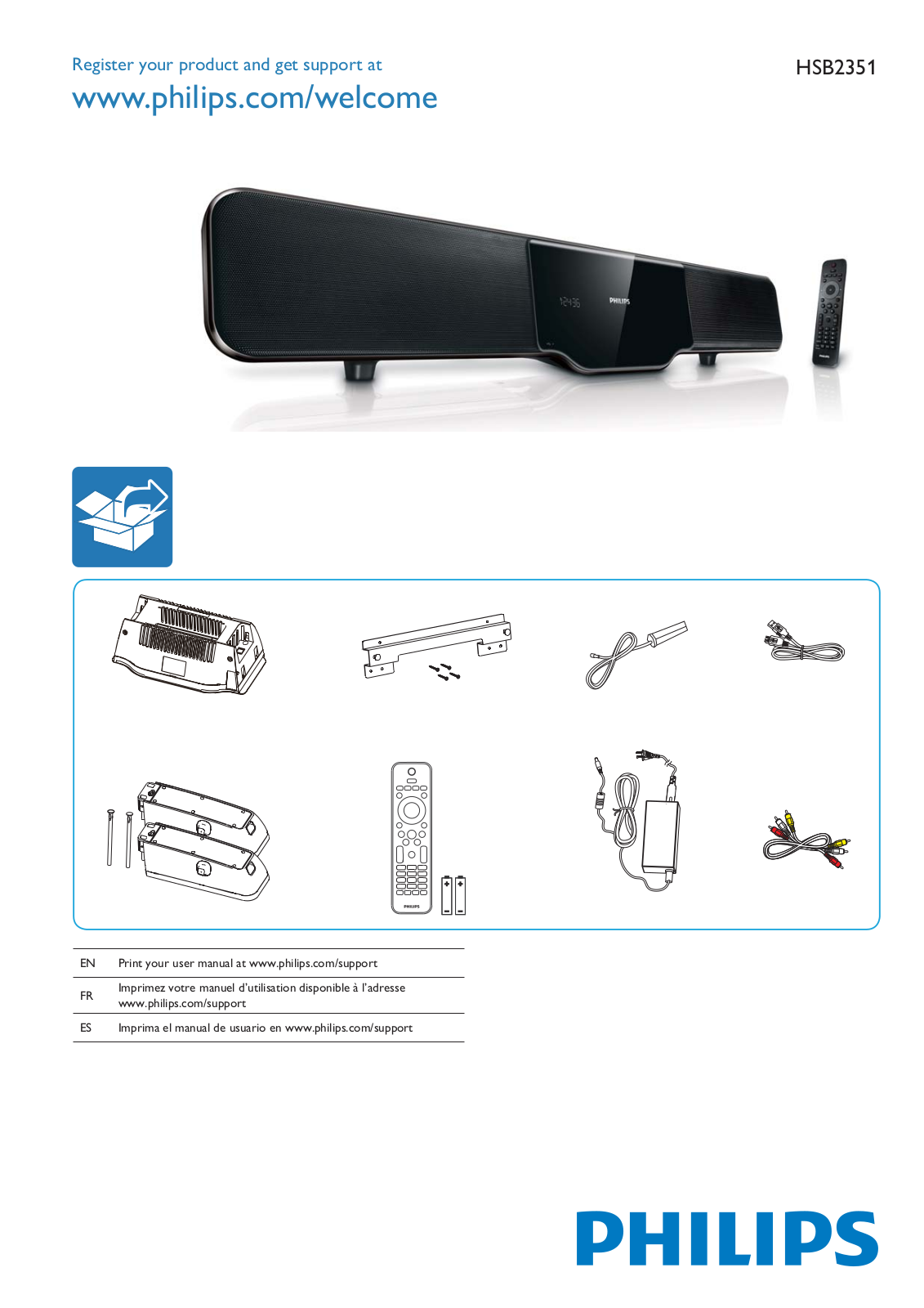 Philips HSB2351, HSB2355 User Manual