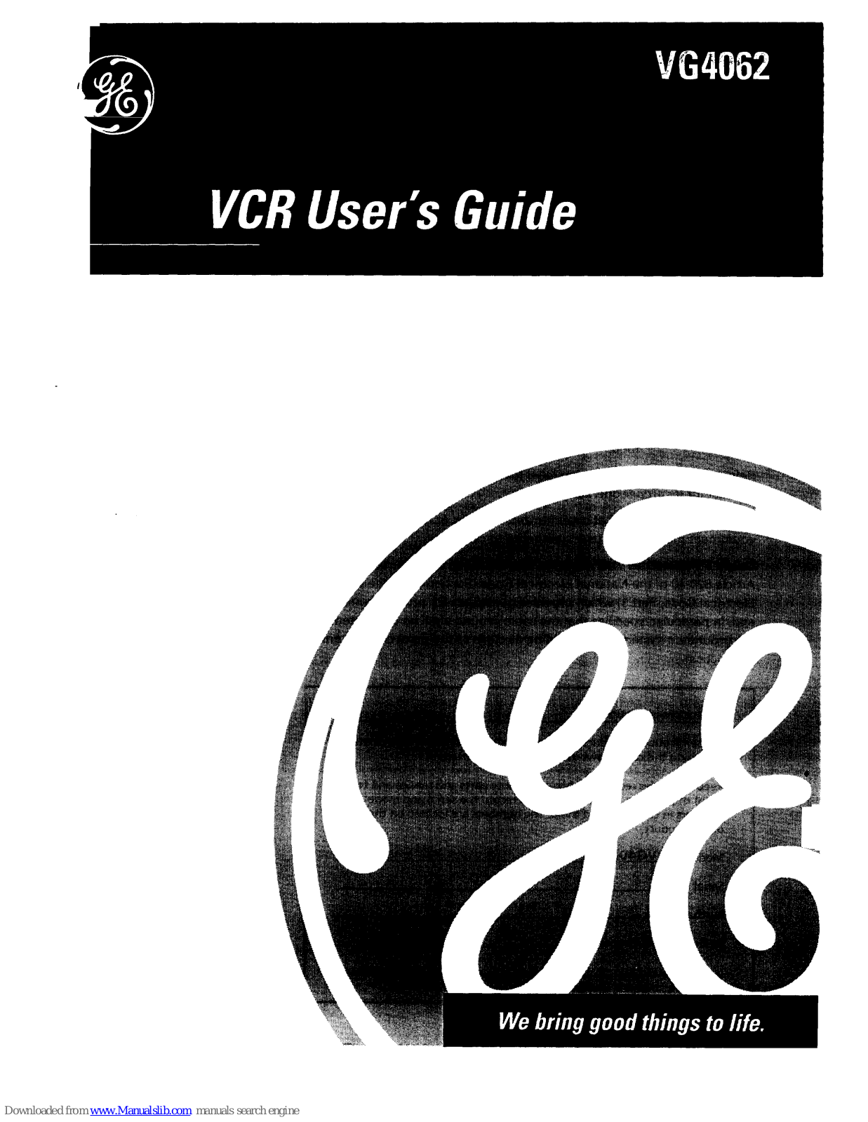 GE VG4062 User Manual - ManualMachine.com