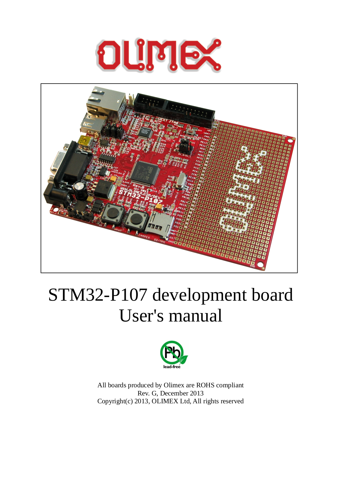 Olimex STM32-P107 User guide