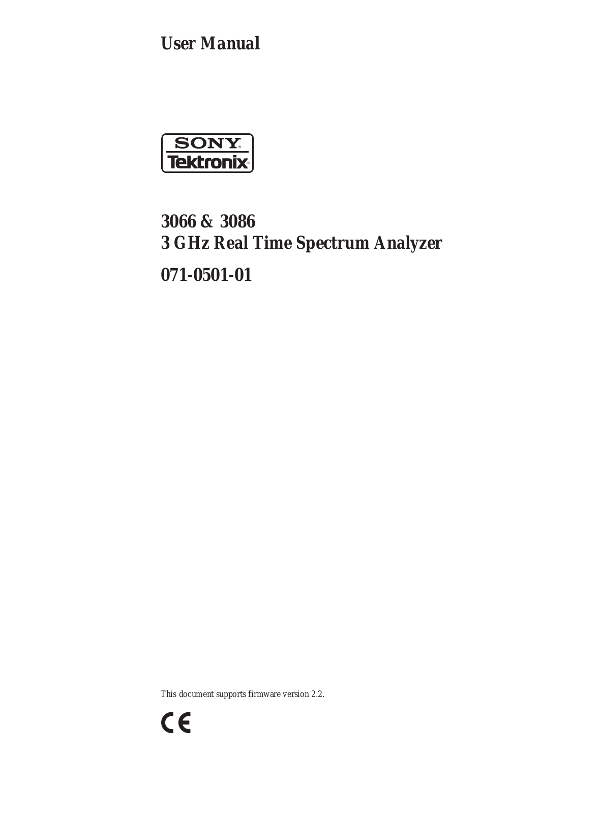 Tektronix 3066 User Manual