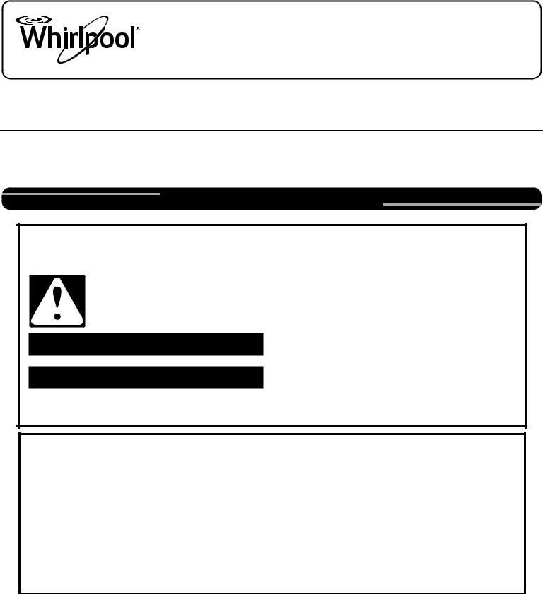 Whirlpool WMH53520AS, WMH53520AH, WMH32L19AS, WMH32517AW, WMH32517AT Owner's Manual